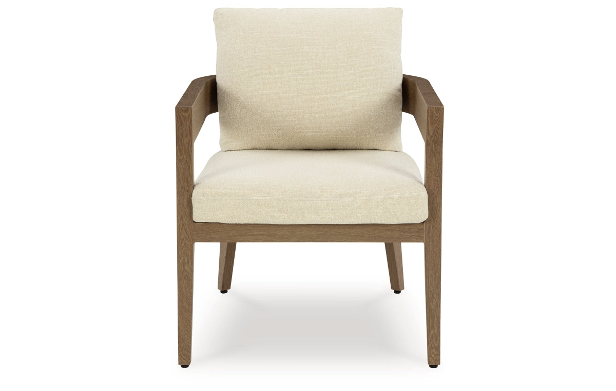 Serene Bay Outdoor Dining Arm Chair with Cushion (Set of 2)
