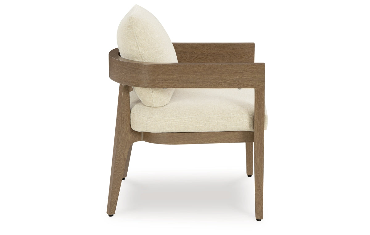 Serene Bay Outdoor Dining Arm Chair with Cushion (Set of 2)