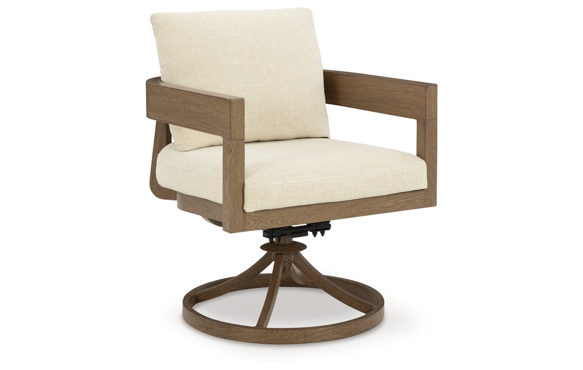 Serene Bay Outdoor Swivel Dining Chair with Cushion (Set of 2)