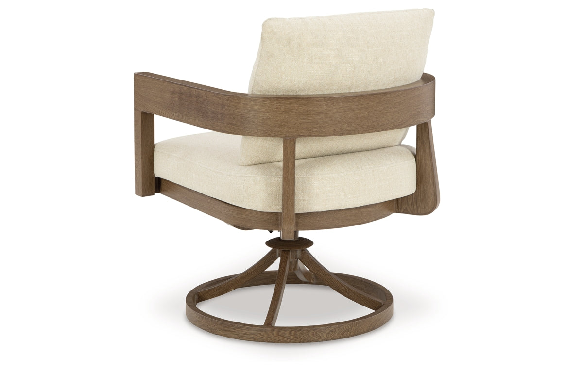 Serene Bay Outdoor Swivel Dining Chair with Cushion (Set of 2)