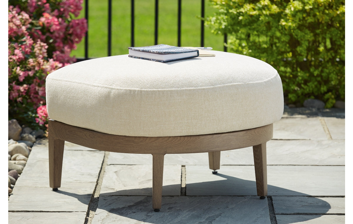 Serene Bay Outdoor Ottoman with Cushion