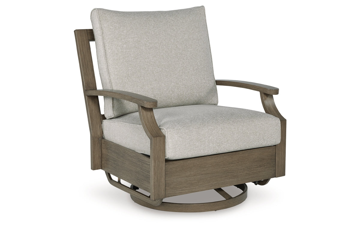Rainier Ranch Outdoor Swivel Glider Chair with Cushion