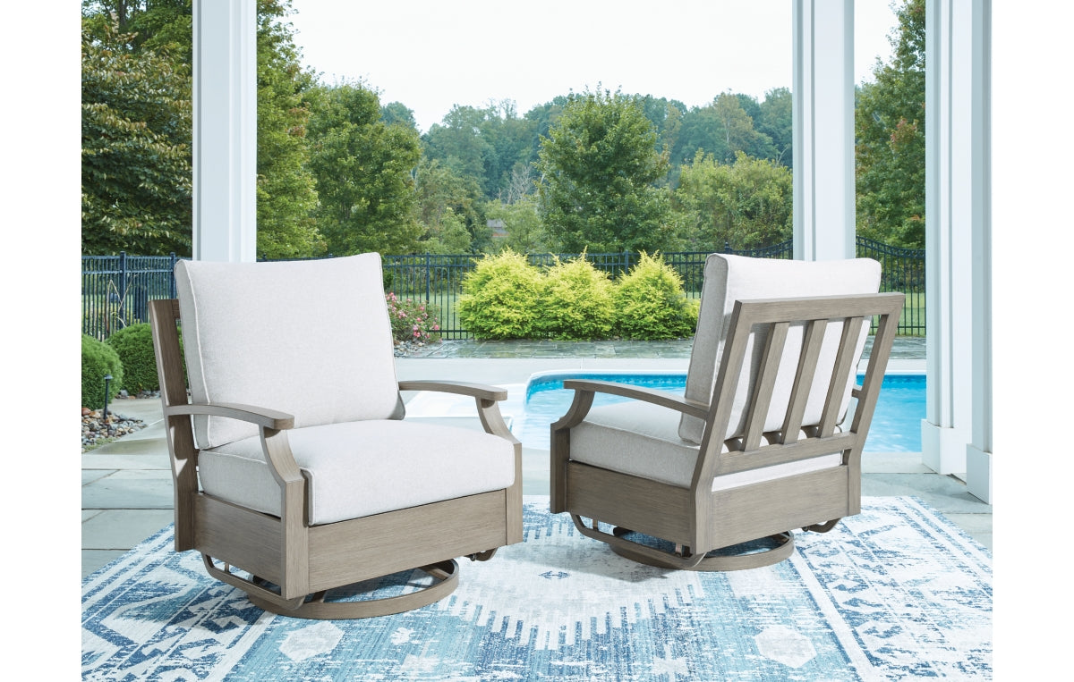 Rainier Ranch Outdoor Swivel Glider Chair with Cushion