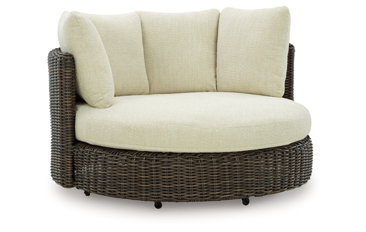 Kimora Outdoor Swivel Lounge Chair with Cushion