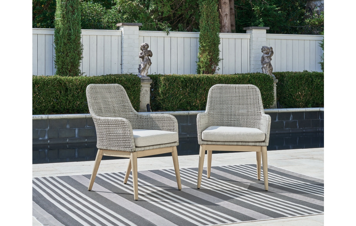 Seton Creek Outdoor Dining Arm Chair (Set of 2)
