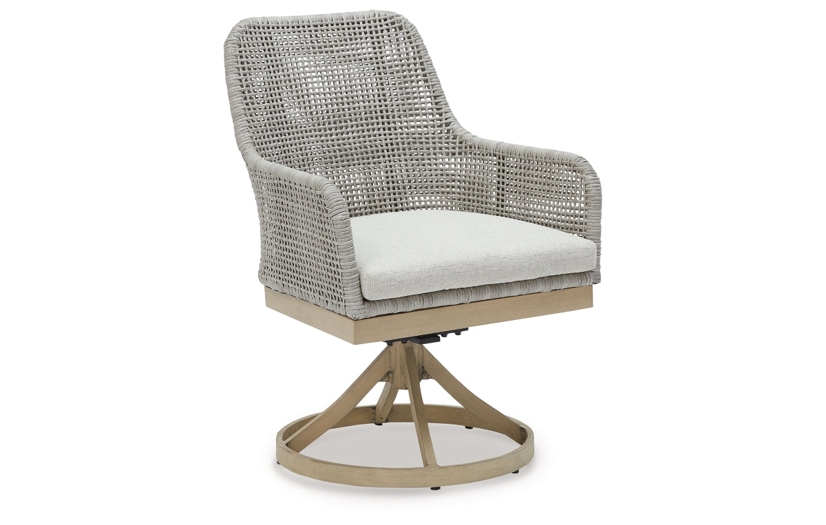 Seton Creek Outdoor Swivel Dining Chair (Set of 2)