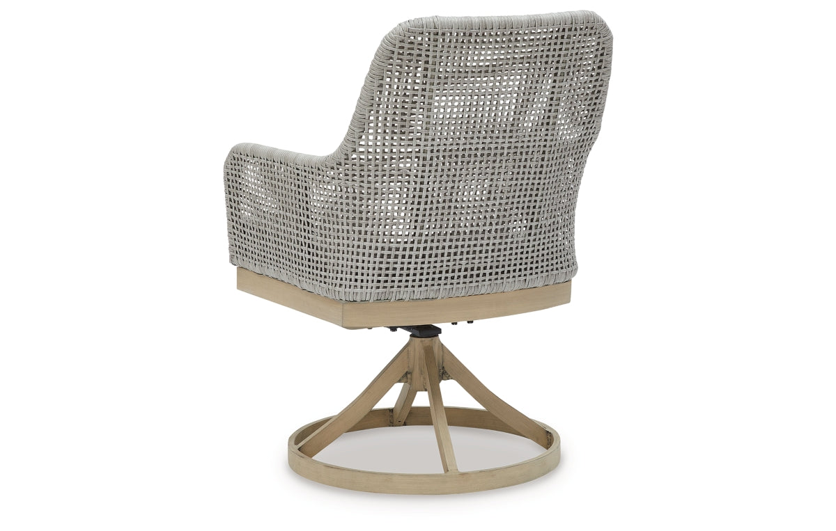 Seton Creek Outdoor Swivel Dining Chair (Set of 2)