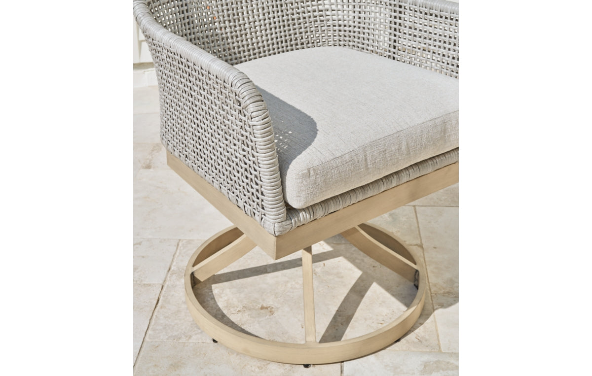 Seton Creek Outdoor Swivel Dining Chair (Set of 2)