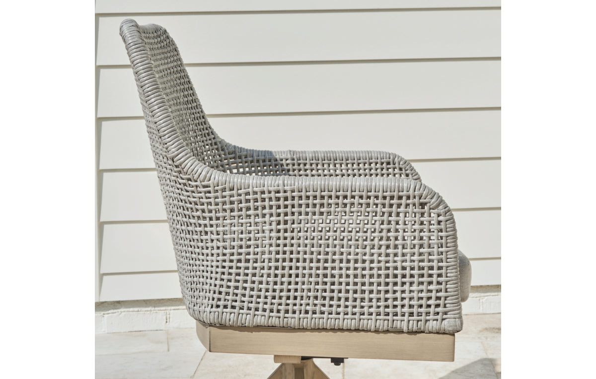 Seton Creek Outdoor Swivel Dining Chair (Set of 2)