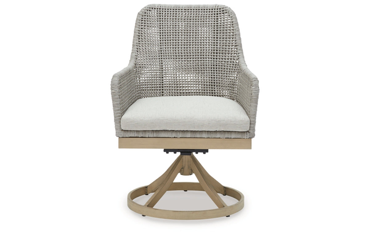 Seton Creek Outdoor Swivel Dining Chair (Set of 2)