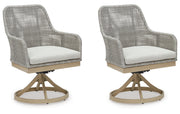 Seton Creek Outdoor Swivel Dining Chair (Set of 2)