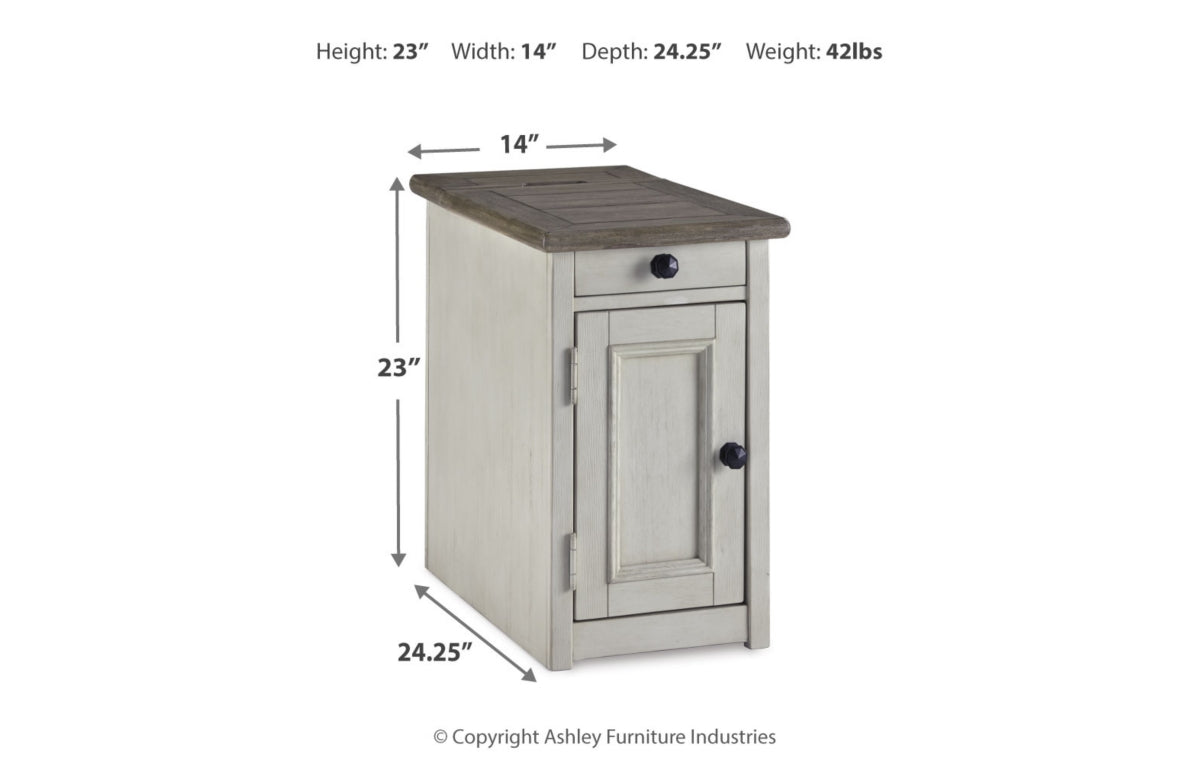 Bolanburg Chairside End Table with USB Ports & Outlets