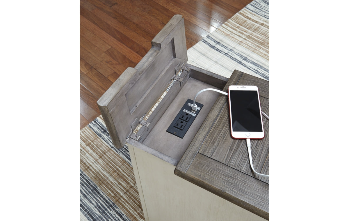 Bolanburg Chairside End Table with USB Ports & Outlets