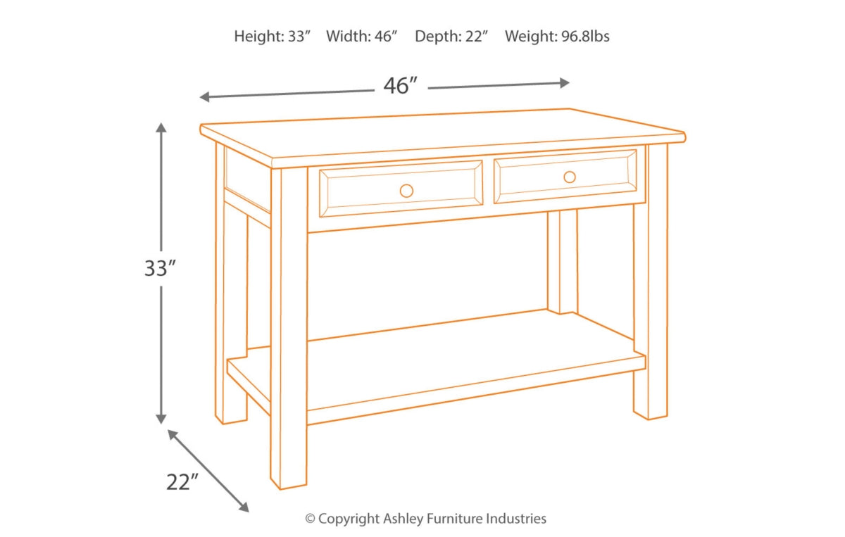 Tyler Creek Sofa/Console Table