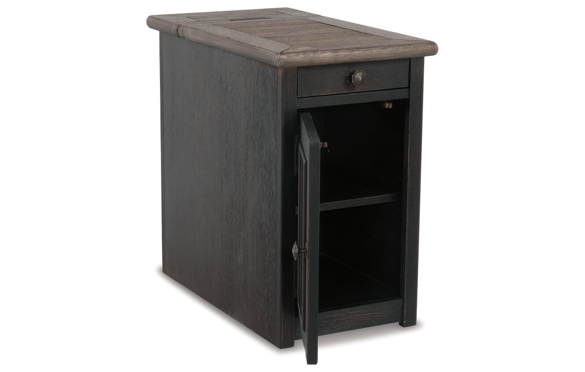 Tyler Creek Chairside End Table with USB Ports & Outlets