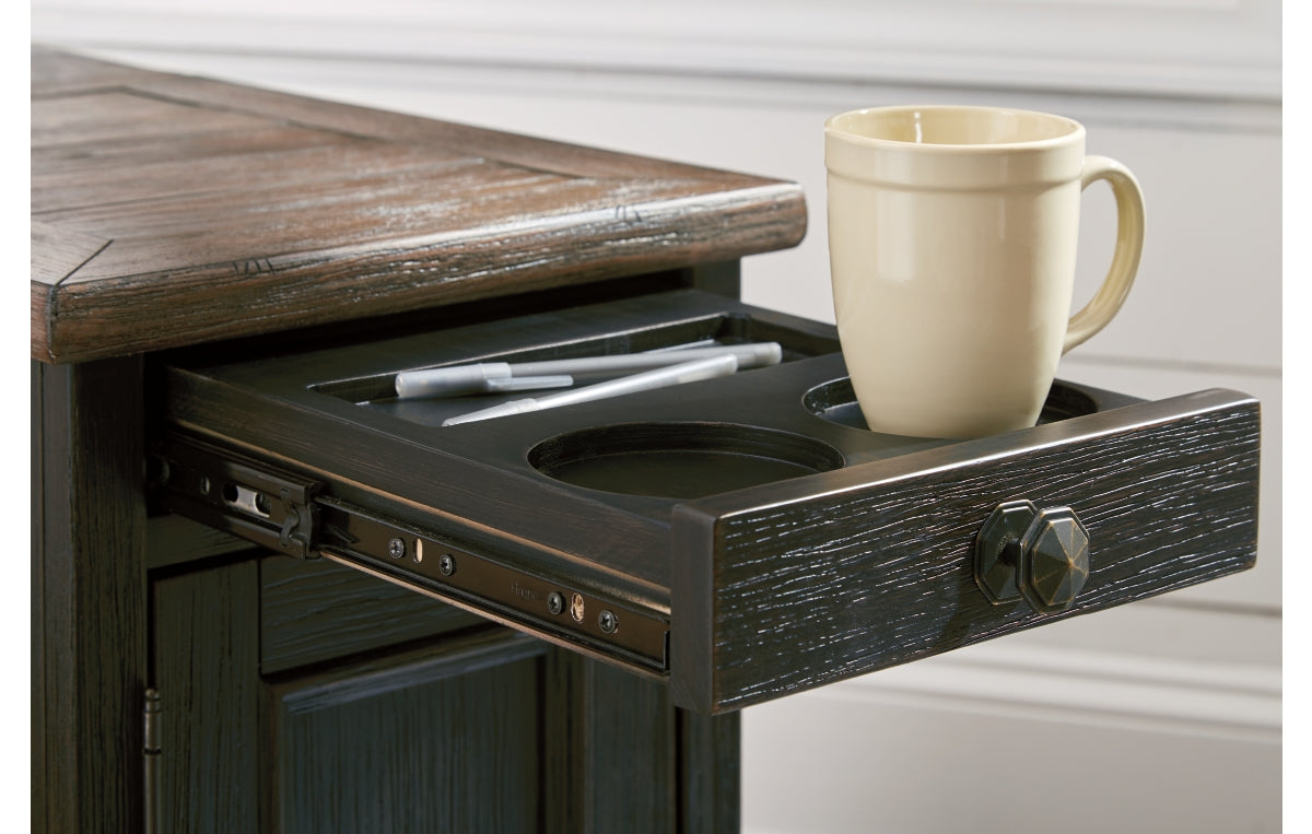Tyler Creek Chairside End Table with USB Ports & Outlets