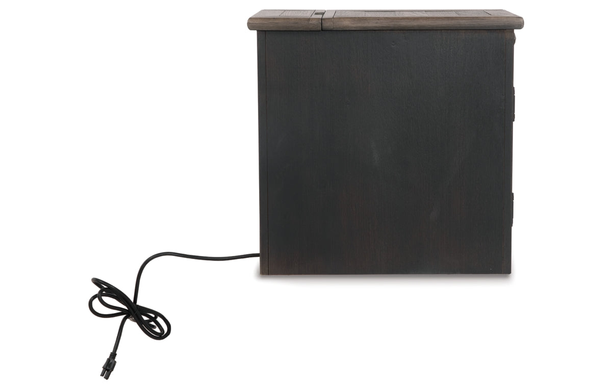 Tyler Creek Chairside End Table with USB Ports & Outlets