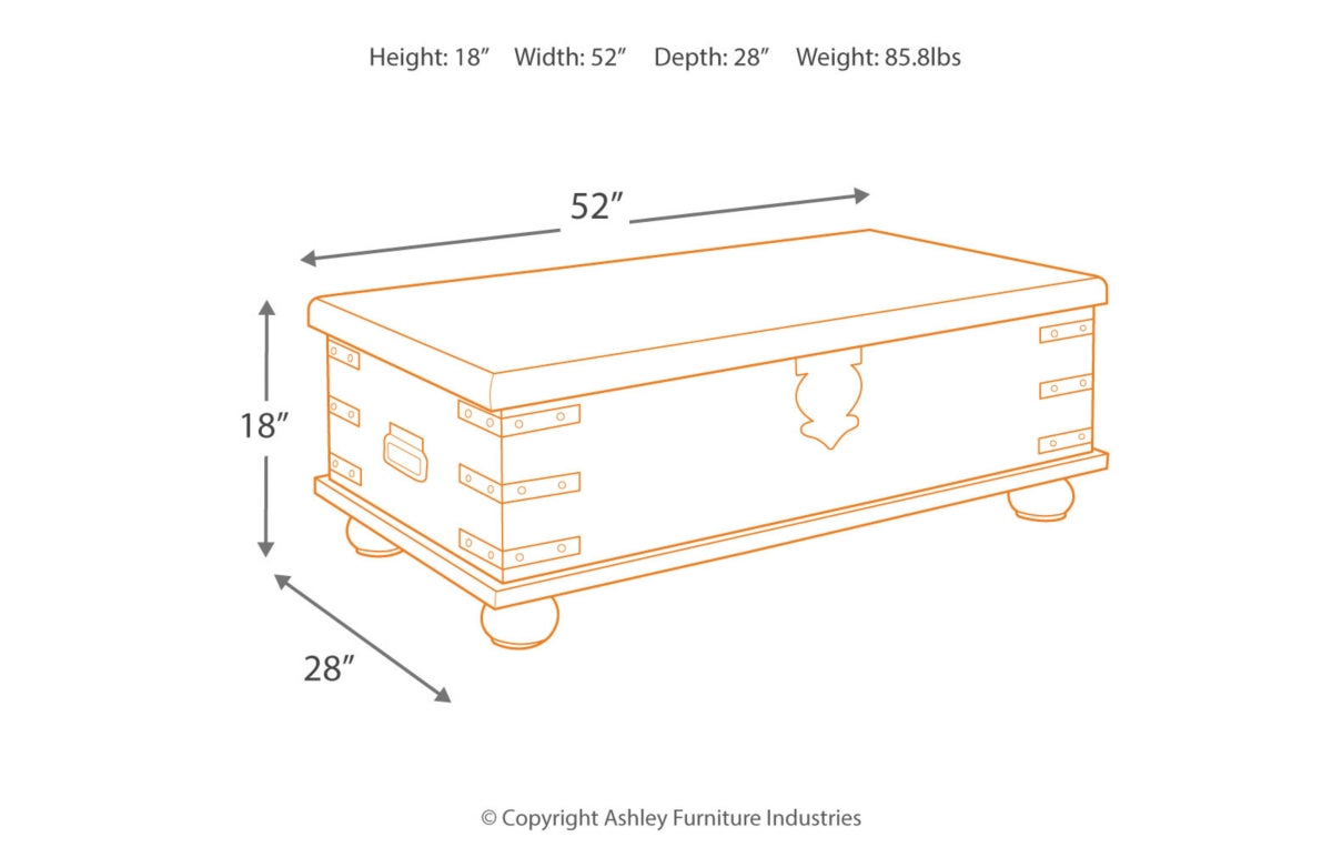 Carynhurst Coffee Table with Lift Top