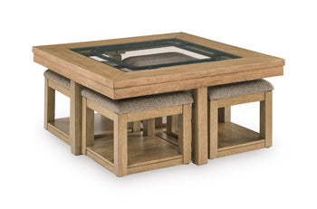 Wittenmyer Coffee Table with 4 Stools (Set of 5)