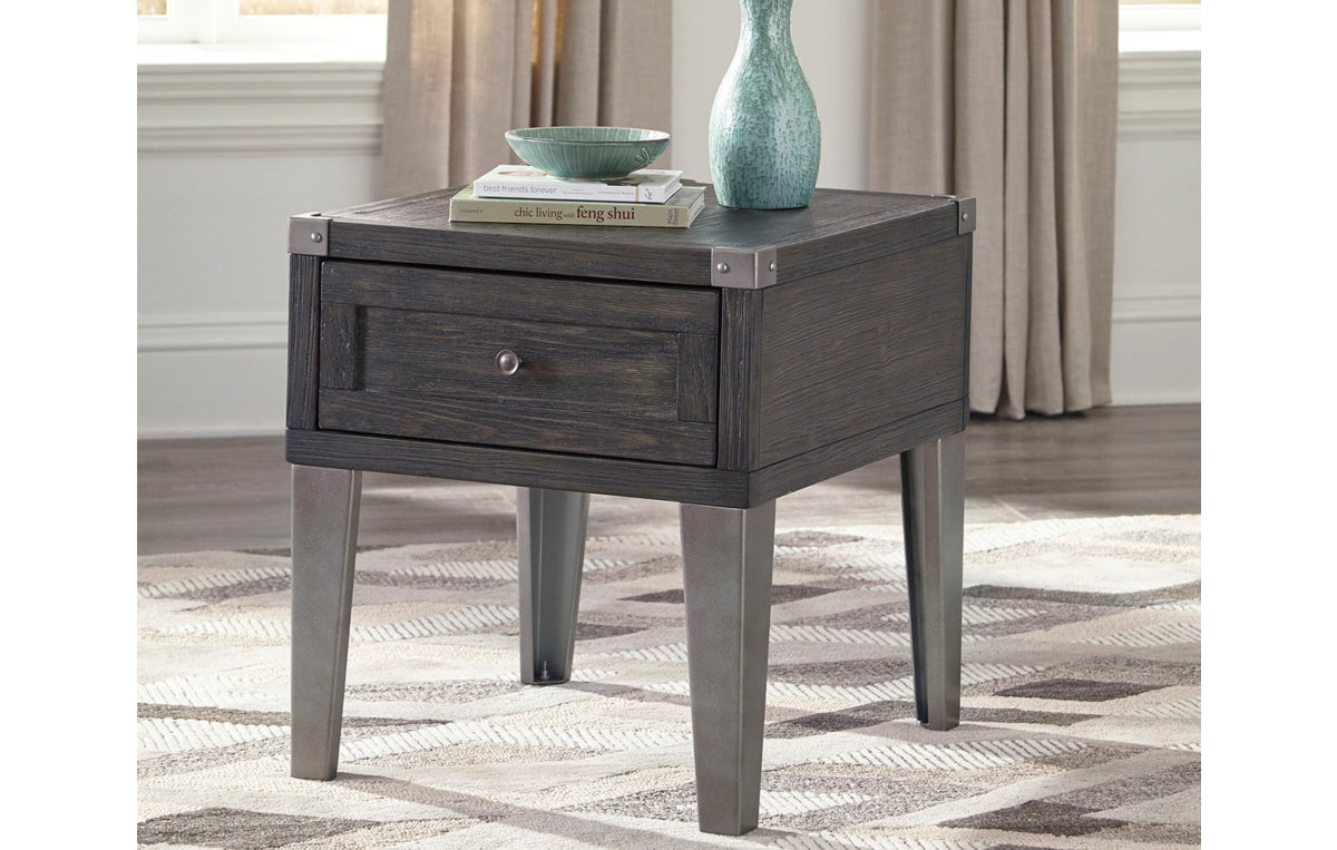 Todoe End Table with USB Ports & Outlets
