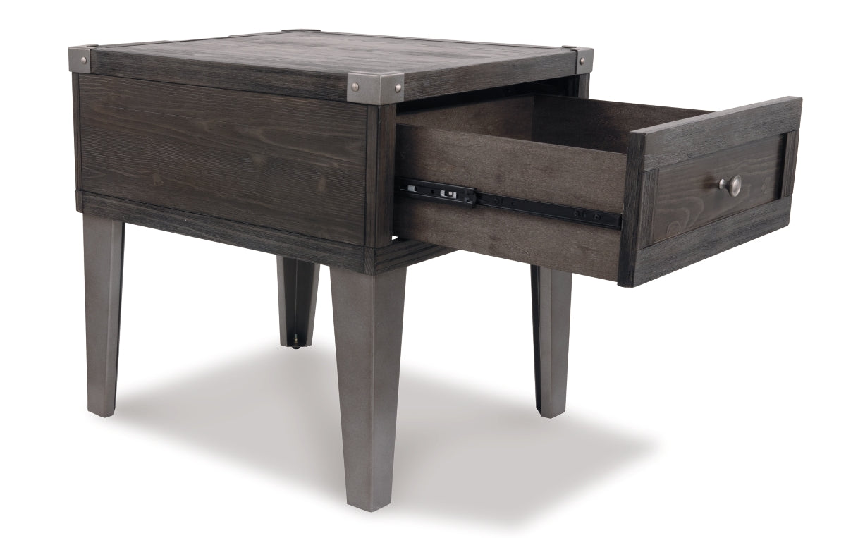 Todoe End Table with USB Ports & Outlets