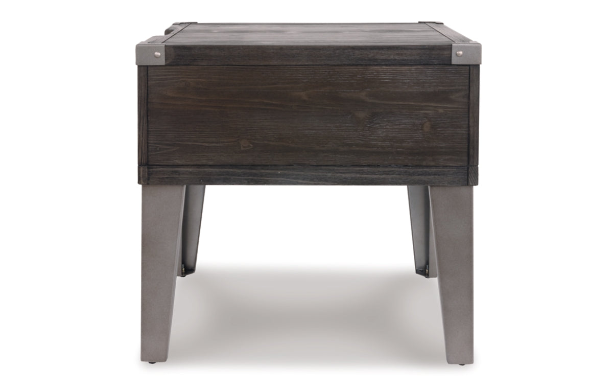 Todoe End Table with USB Ports & Outlets