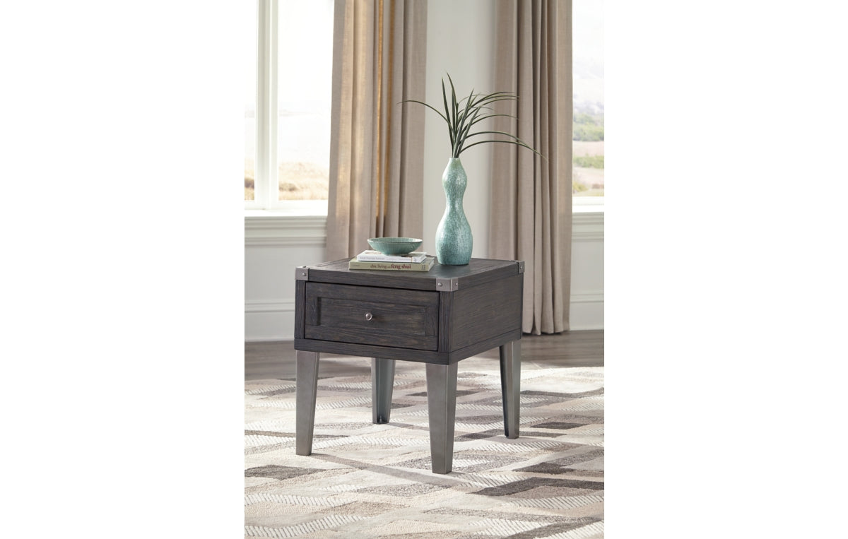 Todoe End Table with USB Ports & Outlets