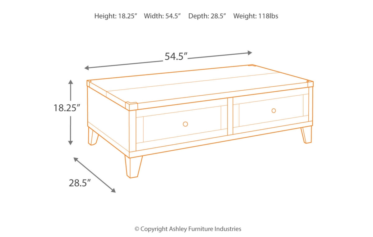 Todoe Coffee Table with Lift Top