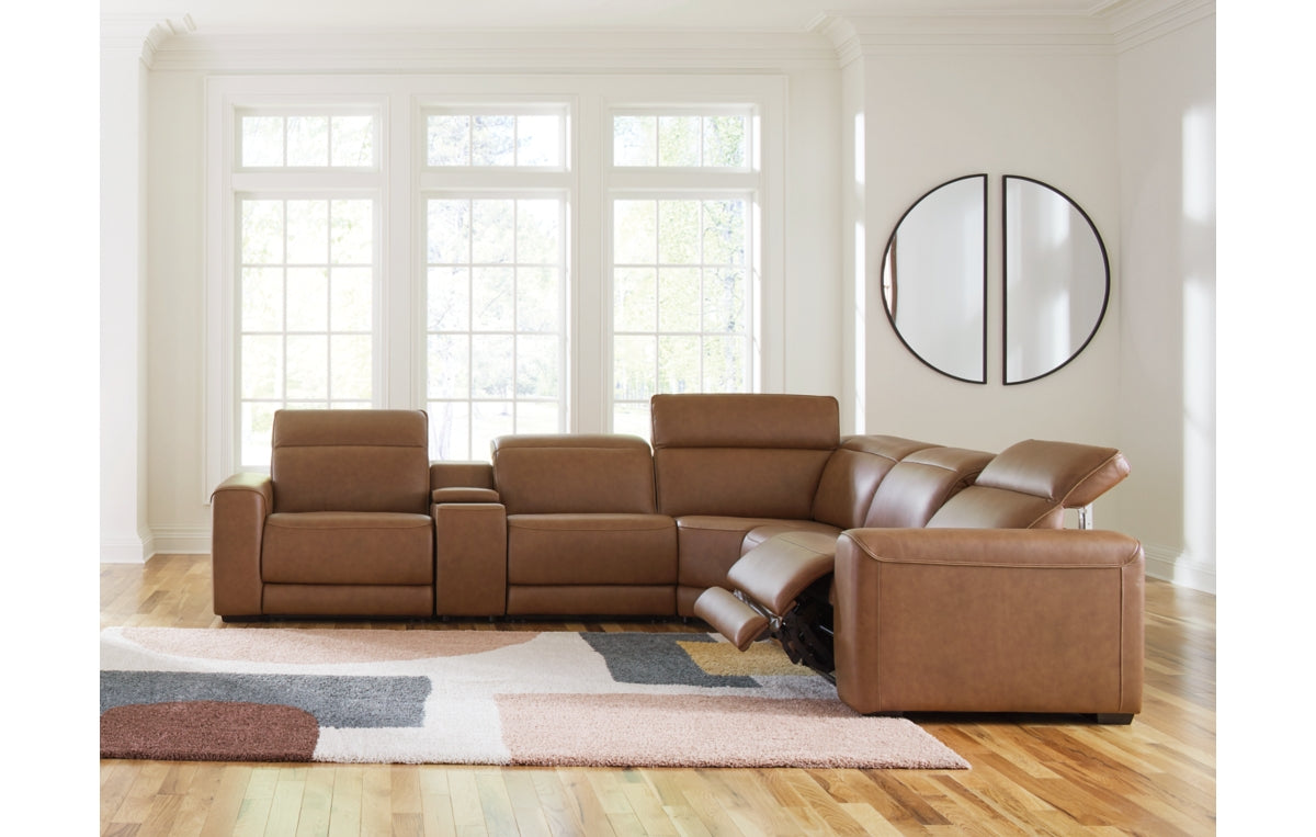 Magic Man 6-Piece Power Reclining Sectional with Console