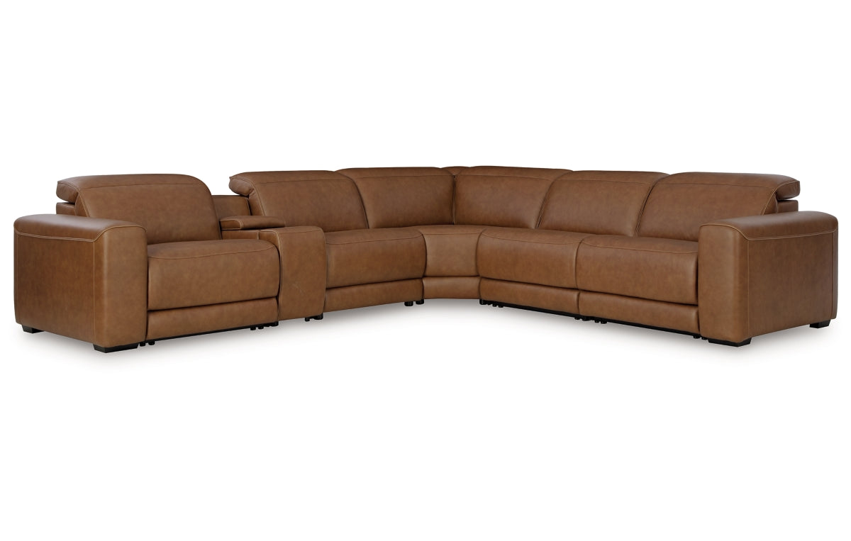 Magic Man 6-Piece Power Reclining Sectional with Console