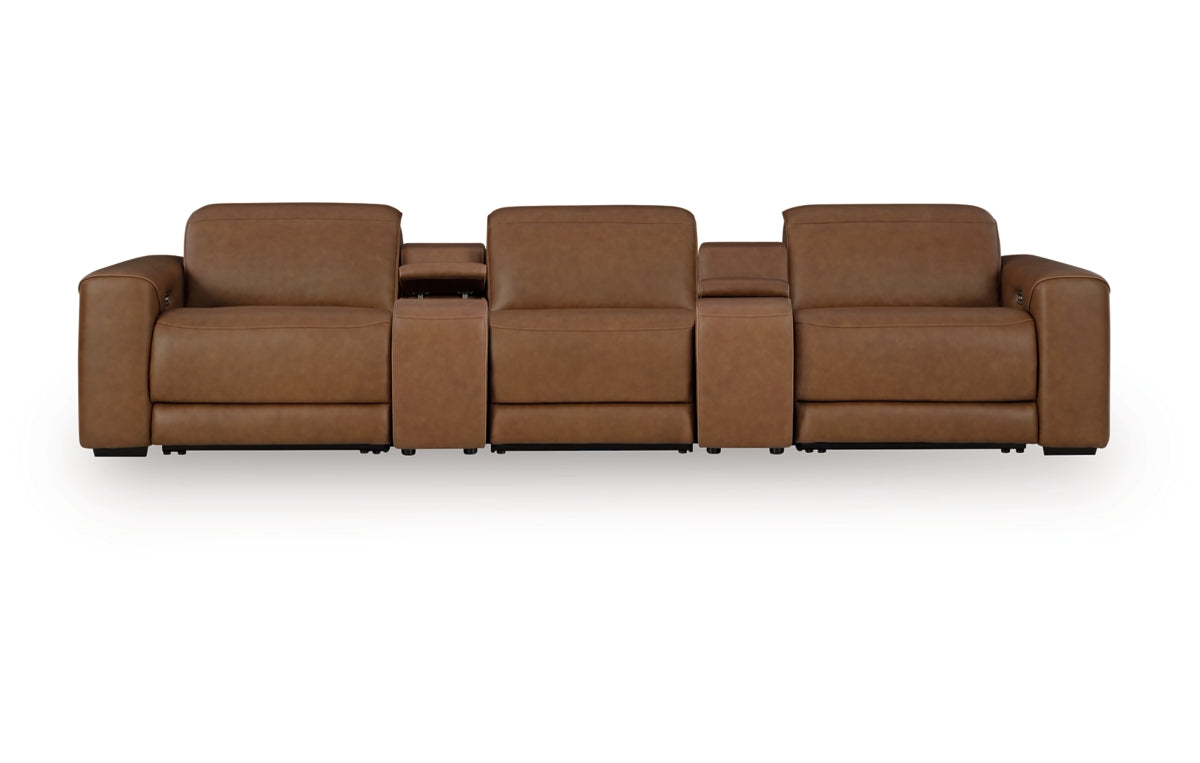 Magic Man 5-Piece Power Reclining Sectional with Console
