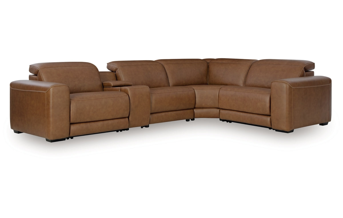 Magic Man 5-Piece Power Reclining Sectional with Console