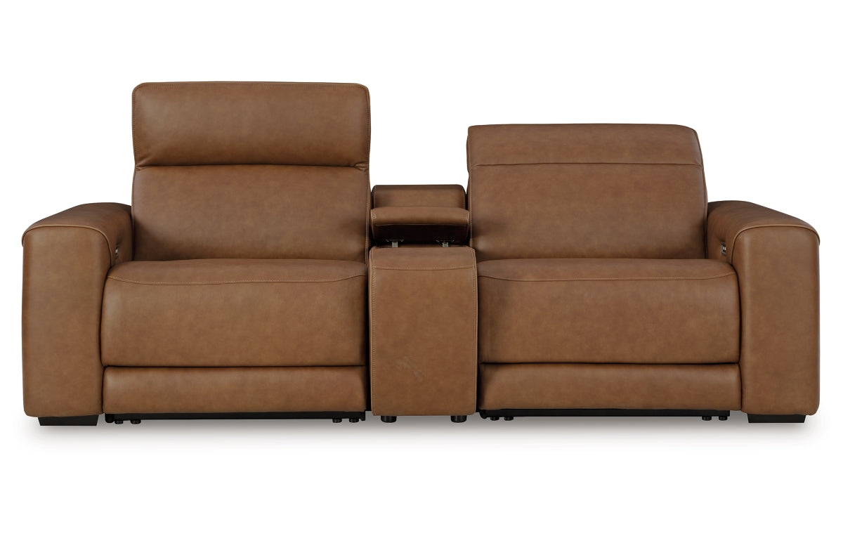 Magic Man 2-Piece Power Reclining Sectional Loveseat with Console