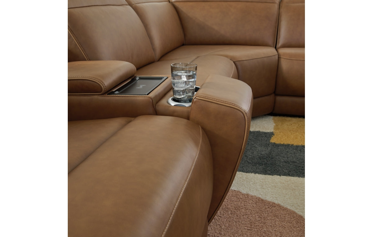 Magic Man 6-Piece Power Reclining Sectional with Console