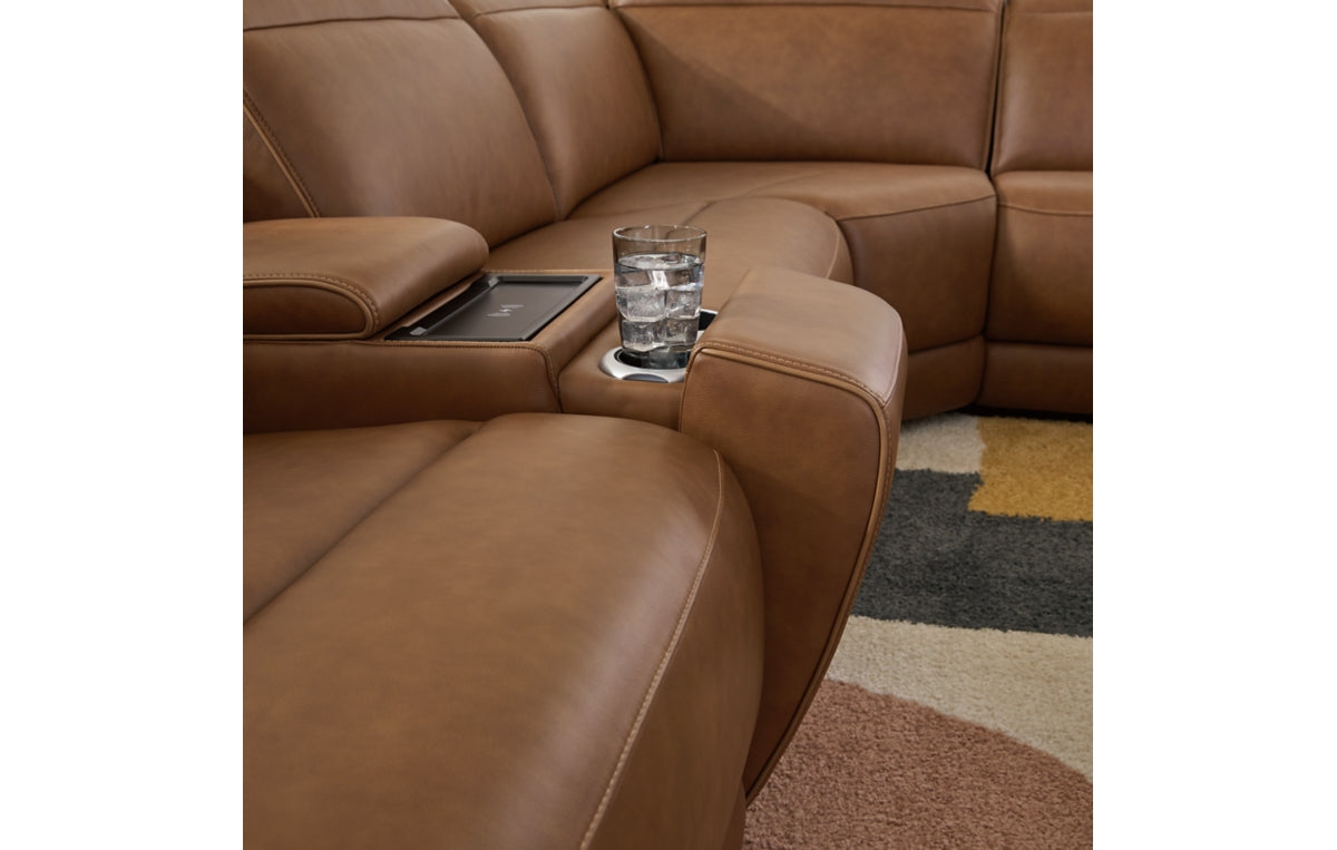 Magic Man 5-Piece Power Reclining Sectional with Console