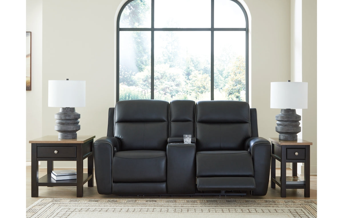 5Z-Comfort Power Reclining Loveseat with Console