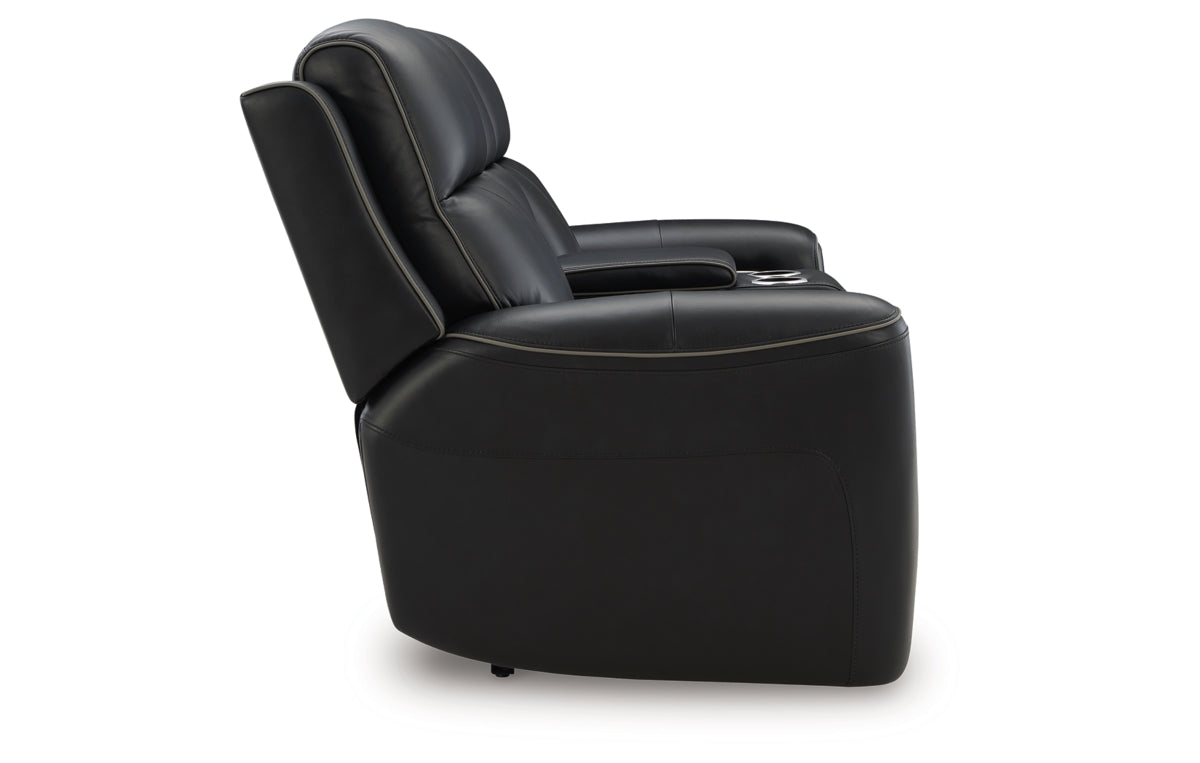 5Z-Comfort Power Reclining Loveseat with Console