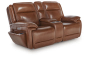 Healy Pier Power Reclining Loveseat with Console