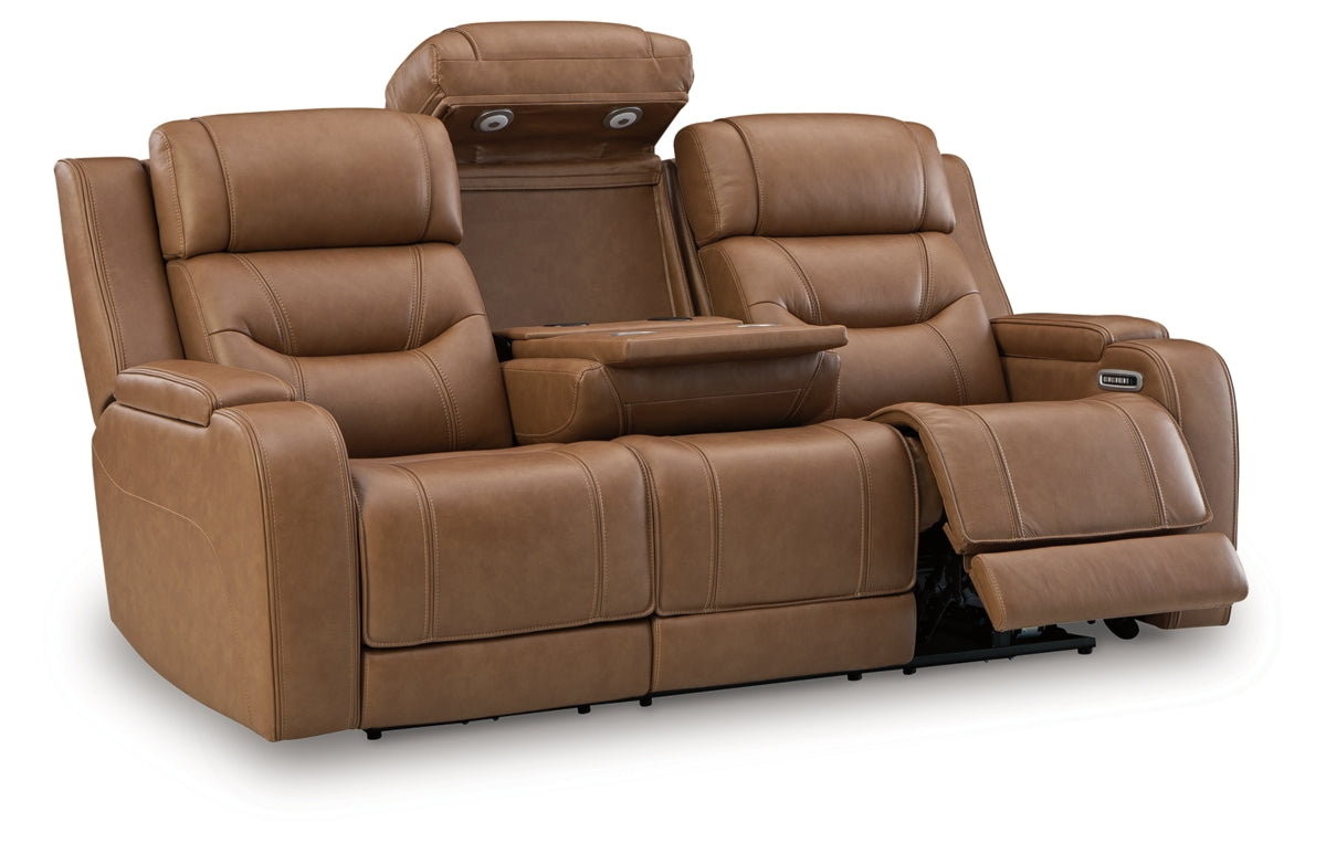 Knightington Power Reclining Sofa with Audio Seating