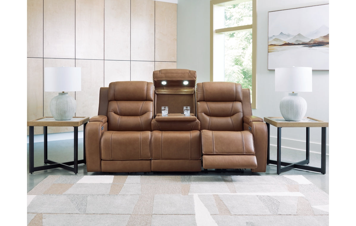 Knightington Power Reclining Sofa with Audio Seating