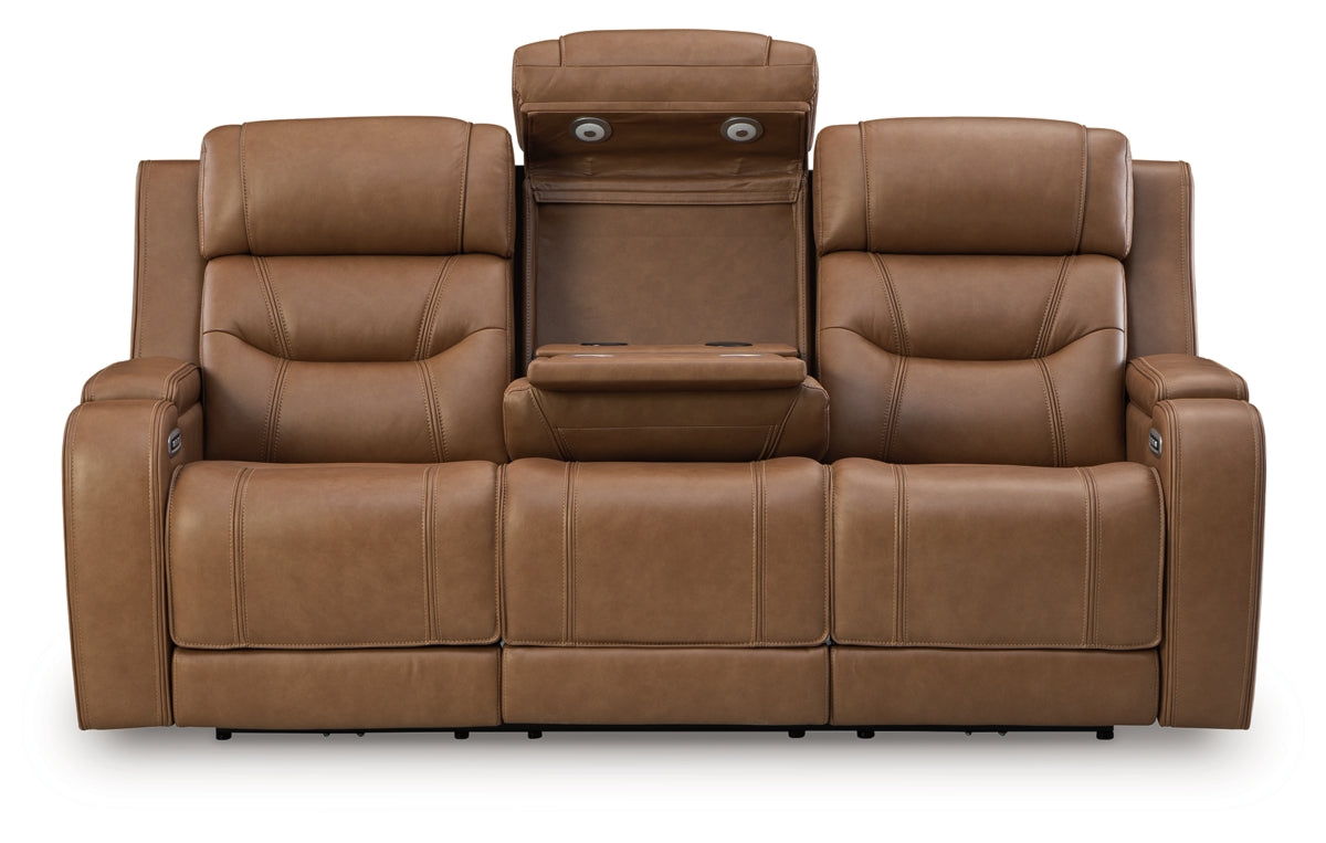 Knightington Power Reclining Sofa with Audio Seating