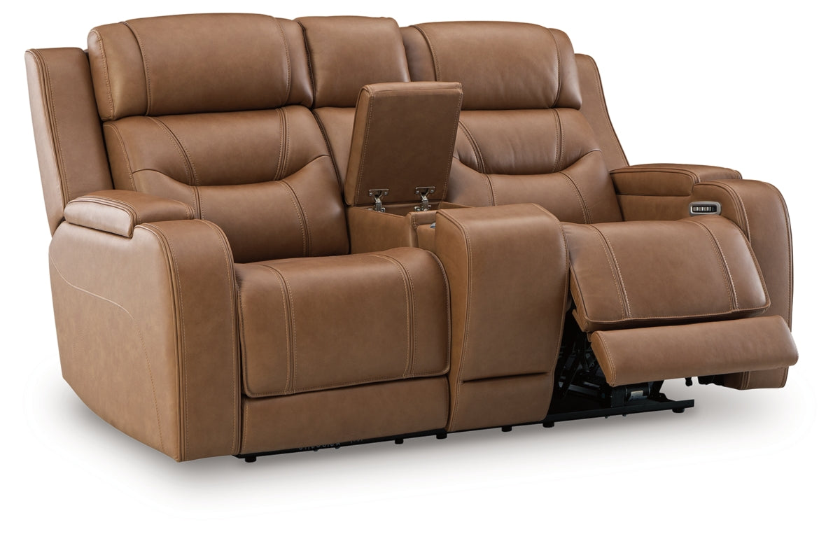 Knightington Power Reclining Loveseat with Audio Seating