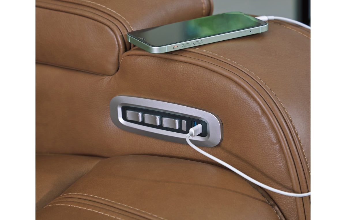 Knightington Power Reclining Sofa with Audio Seating