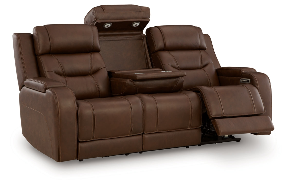 Knightington Power Reclining Sofa with Audio Seating