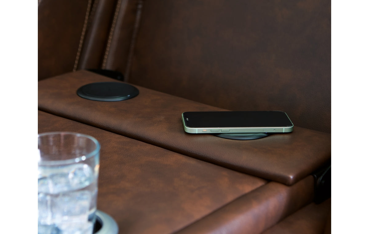 Knightington Power Reclining Sofa with Audio Seating