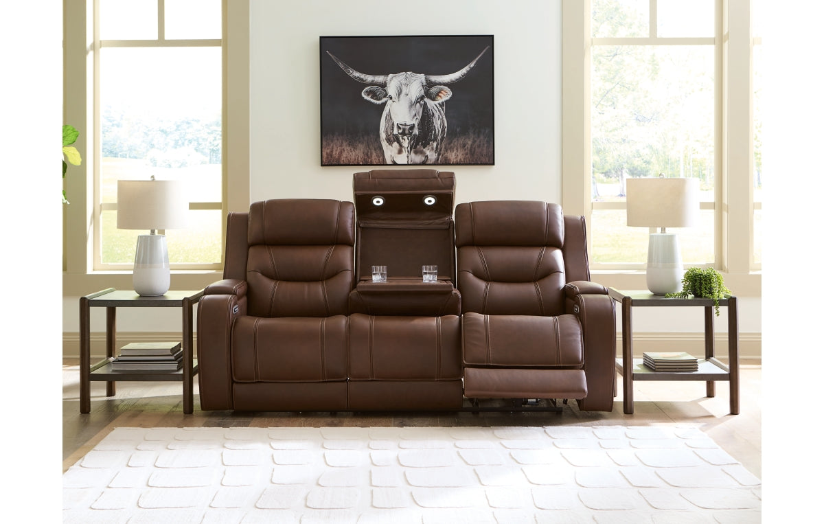 Knightington Power Reclining Sofa with Audio Seating