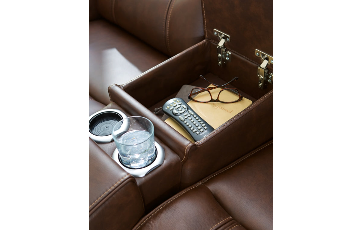Knightington Power Reclining Loveseat with Audio Seating