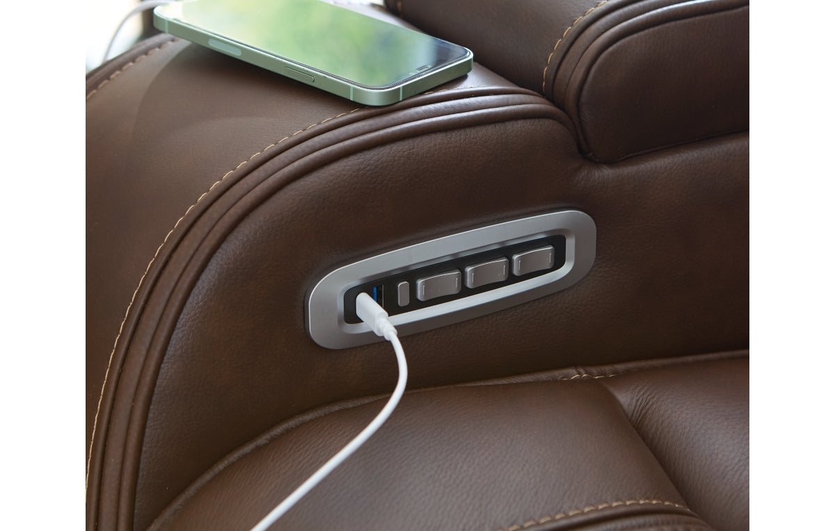Knightington Power Reclining Loveseat with Audio Seating