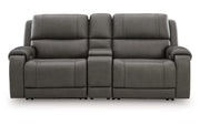 5Z - Pittson 3-Piece Power Reclining Sectional Loveseat with Console