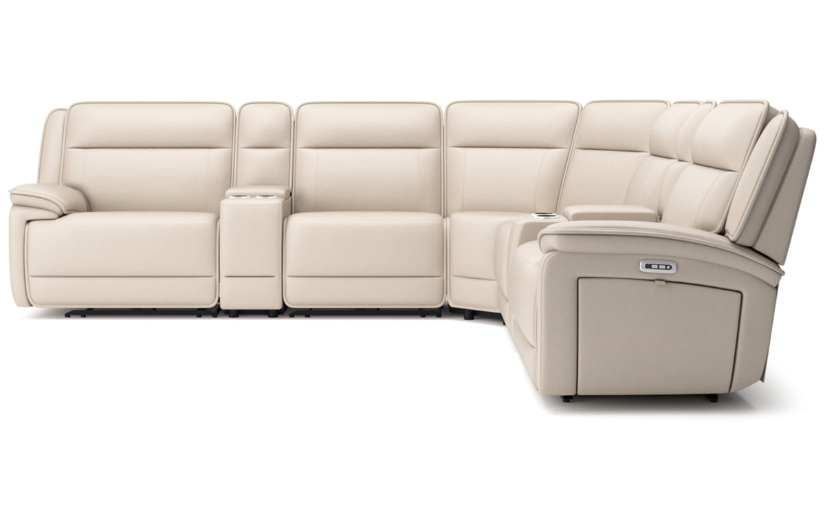 Double Deal 7-Piece Reclining Sectional with 2 Consoles